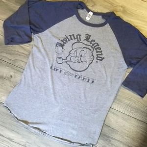 Retro popeye tshirt large